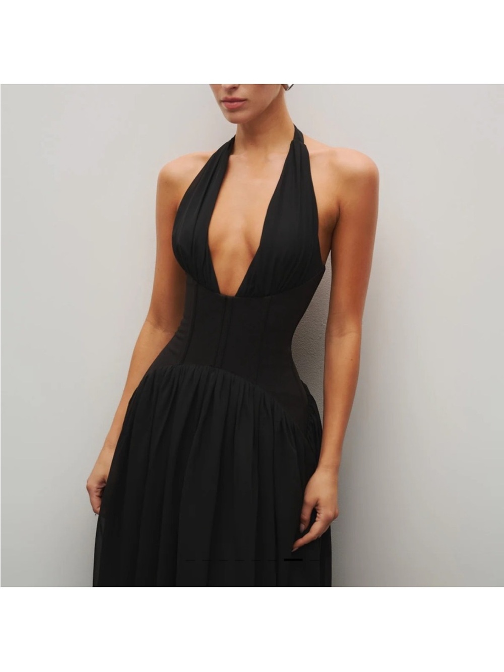 NWT Halter Corset Gown - Black